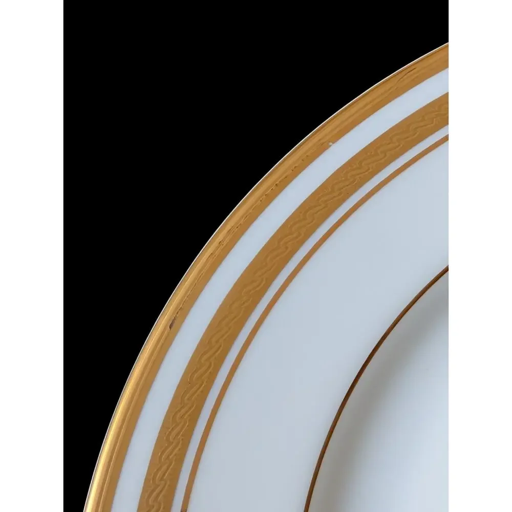 Faberge Imperial Egg Collection Salad Plates Set Of 4 Gold Trim Fine China Japan